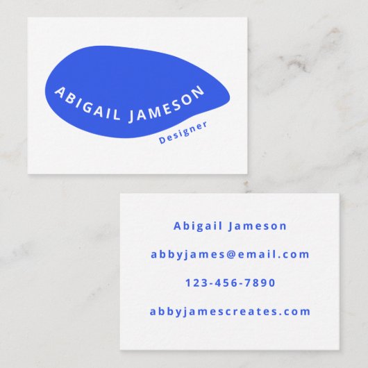 トレンディースよくはしゃぐカンジナビアユニークコバルトブルー 名刺 (正面/裏面)