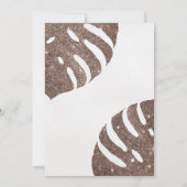 トレンディースイスチーズリーフバラ金ゴールド結婚グリッターズ 招待状 (裏面)