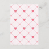 トレンディースウィートバレンタインデイディおむつラッフル エンクロージャーカード (裏面)