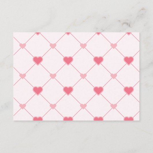 トレンディースウィートバレンタインデイディおむつラッフル エンクロージャーカード (裏面)