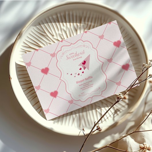 トレンディースウィートバレンタインデイディおむつラッフル エンクロージャーカード