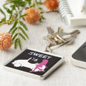 トレンディースウィート16シルエットガールアンドカー キーホルダー (側面)