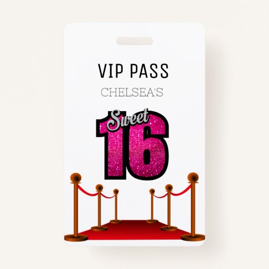 トレンディースウィート16バスベリーアクセス招待状VIP バッジ (正面)