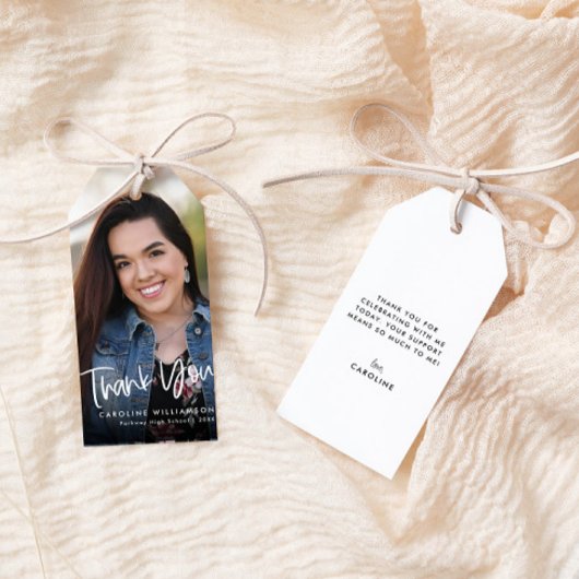 トレンディースカジュアルクリプト卒業写真ありがとう ギフトタグ
