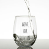 トレンディースキニーフォントパーソナライズされた名 ステムなしワイングラス