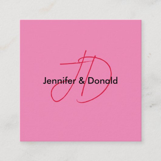 トレンディースクラシカルクリプトのモノグラム名 エンクロージャーカード (正面)