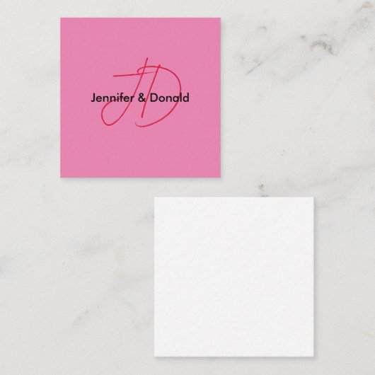 トレンディースクラシカルクリプトのモノグラム名 エンクロージャーカード (正面/裏面)