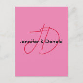 トレンディースクラシカルクリプトのモノグラム名 ポストカード (正面)