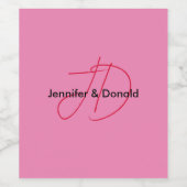 トレンディースクラシカルクリプトのモノグラム名 ワインラベル (シングルラベル)