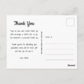 トレンディースクリプトありがとうありがとう写真卒業 ポストカード (裏面)