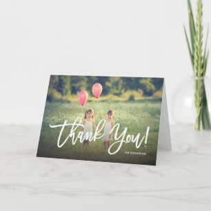 トレンディースクリプトありがとうフルブリード写真 サンキューカード