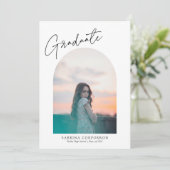 トレンディースクリプトとArch 2写真卒業Anno 案内状 (スタンド正面)