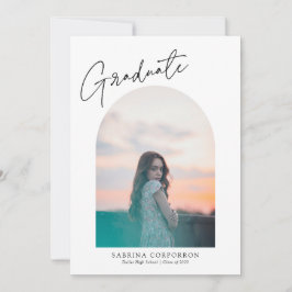 トレンディースクリプトとArch 2写真卒業Anno 案内状