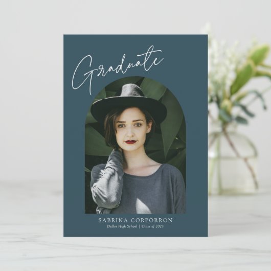 トレンディースクリプトとArch 2写真卒業Anno 案内状 (スタンド正面)