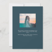 トレンディースクリプトとArch 2写真卒業Anno 案内状 (裏面)