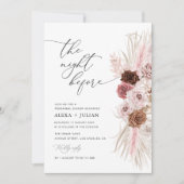 トレンディースクリプトのパンパスダスティピンクリハーサルディナー 招待状 (正面)