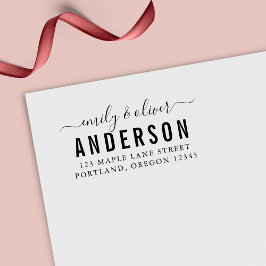 トレンディースクリプトはっきりしたカップル姓差出人住所 セルフインキングスタンプ