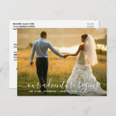 トレンディースクリプトアドベンチャー結婚の開始に感謝 ポストカード (正面/裏面)