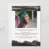 トレンディースクリプトアーチブラック金ゴールド2枚の写真 案内状 (裏面)