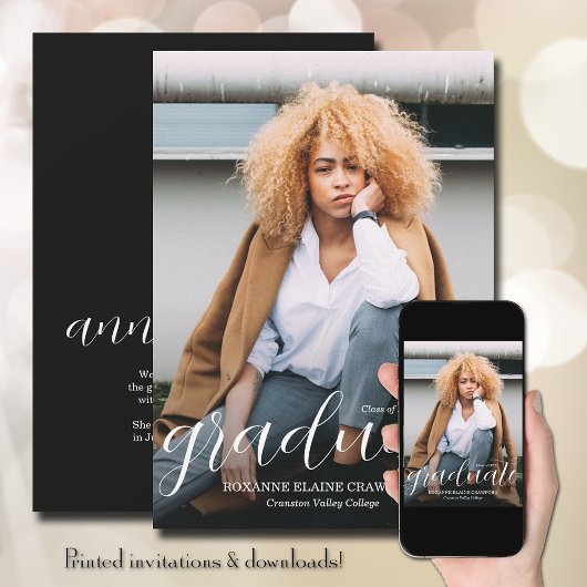 トレンディースクリプトオーバーレイ卒業 案内状