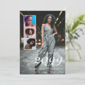 トレンディースクリプトオーバーレイ4フォトコラージュ卒業 案内状 (スタンド正面)