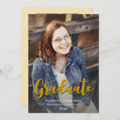 トレンディースクリプトオーバーレイ |写真卒業Annouさん 案内状 (正面/裏面)