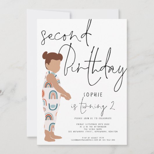 トレンディースクリプトガールレインボウズ2nd birthday 招待状 (正面)