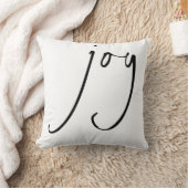 トレンディースクリプトジョイクリスマス白黒 クッション (ブランケット)