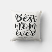 トレンディースクリプトタイポグラフィ「最高のMom Ever」ギフト クッション (正面)