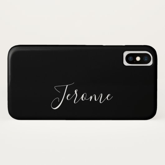 トレンディースクリプトフォント（黒） Case-Mate iPhoneケース (裏面(横))
