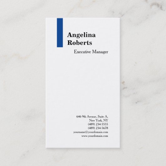 トレンディースクリプトプロフェッショナル平易ミニマル 名刺 (正面)