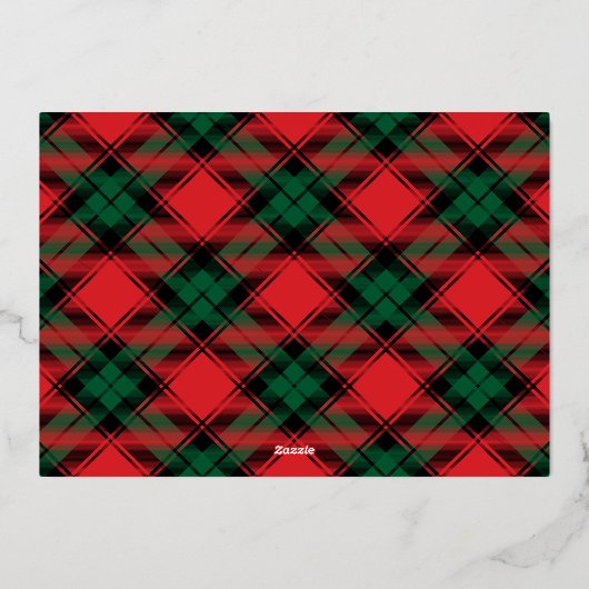 トレンディースクリプトメリークリスマスフォト 箔シーズンカード (裏面)