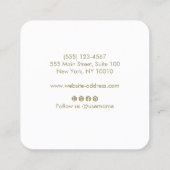 トレンディースクリプトラベンダーウォータカラー スクエア名刺 (裏面)