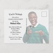 トレンディースクリプト写真の卒業の日付の保存 ポストカード (裏面)