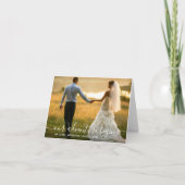 トレンディースクリプト私たちの冒険結婚の始まり サンキューカード (正面)