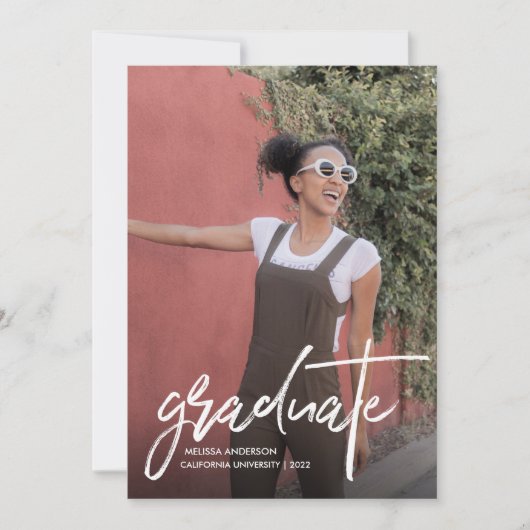 トレンディースクリプト2写真卒業のお知らせ 案内状 (正面)