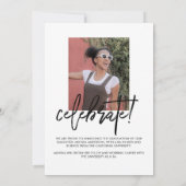 トレンディースクリプト2写真卒業のお知らせ 案内状 (裏面)