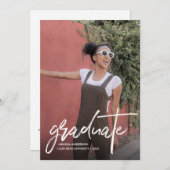 トレンディースクリプト2写真卒業のお知らせ 案内状 (正面/裏面)