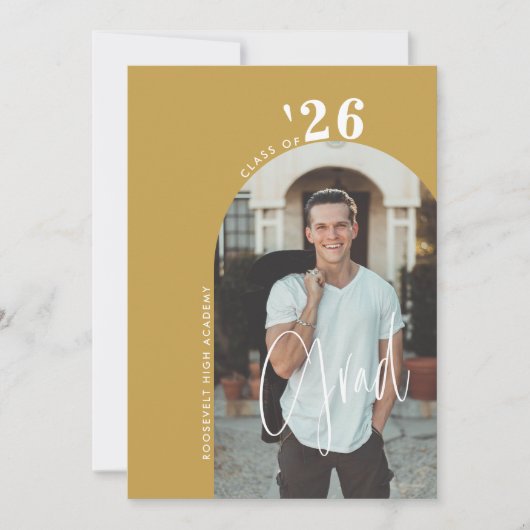 トレンディースクリプト2-Photo 2024金ゴールドグラードパーティー 招待状 (正面)