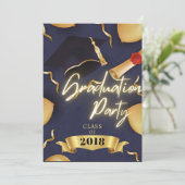 トレンディースクリプト |フォトカスタム卒業記念パーティー 招待状 (スタンド正面)