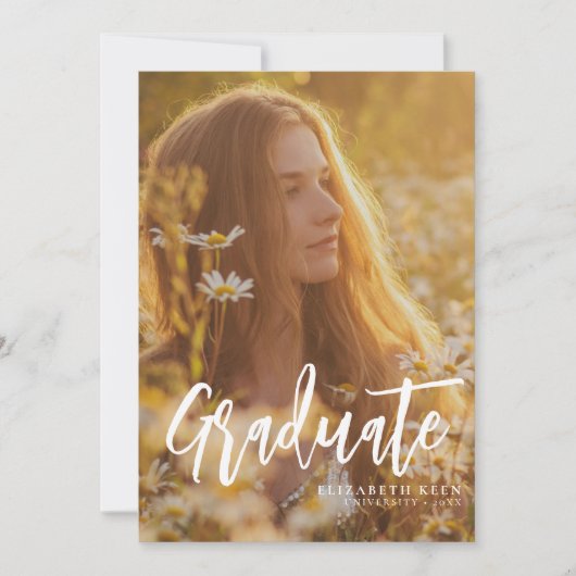 トレンディースクリプト |写真卒業のお知らせ 案内状 (正面)