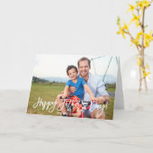 トレンディースクリプト |父の日の写真 カード (黄色い花)