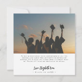 トレンディースクリプト | 4写真の卒業 サンキューカード (裏面)