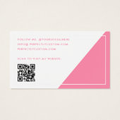 トレンディースクリプトinfluencer blogger pinkプロファイルカード (裏面)