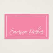 トレンディースクリプトinfluencer blogger pinkプロファイルカード (正面)