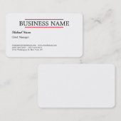 トレンディースクリプモダントプロフェッショナルプレーン最小主義 名刺 (正面/裏面)