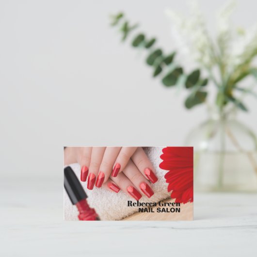 トレンディースタイリストマニキュリストネイルアーティストネイルサロン 名刺 (スタンド正面)