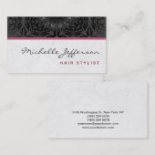 トレンディースタイリッシュかわいいグレーパターンビジネスカード 名刺 (正面/裏面)