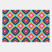 トレンディースタイリッシュのカラフル可愛い幾何学模様 ラッピングペーパーシート (正面2)