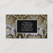 トレンディースタイリッシュアニマルプリントスネークスキンファッション 名刺 (裏面)